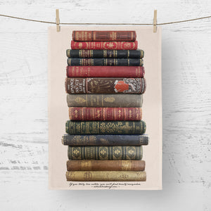 Tea towel - Flower book spines