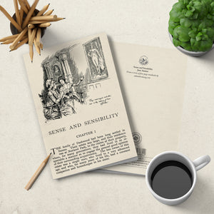 Notebook - soft cover - Jane Austen Sense and Sensibility First Page