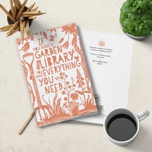 Notebook - soft cover - If you have a garden and a library - Cicero