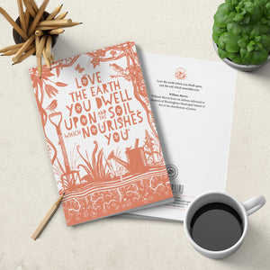 Notebook - soft cover - Love the earth you dwell upon - William Morris