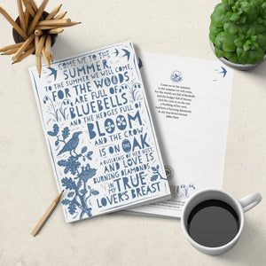 Notebook - soft cover - Come we to the summer - John Clare