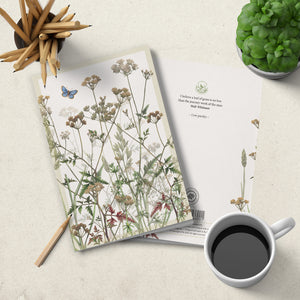 Notebook - soft cover - Cow Parslies and Butterfly