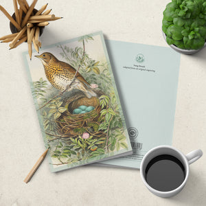 Notebook - soft cover - British Birds - Thrush