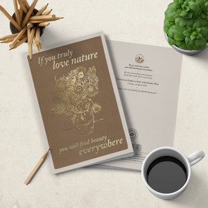 Notebook - soft cover - If you truly love nature - Van Gogh
