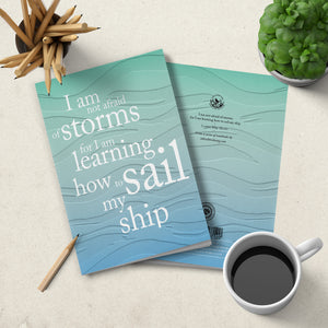 Notebook - soft cover - I am not afraid of storms - Louisa May Alcott