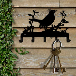 Key Hooks - A Blackbird in the hedgerow