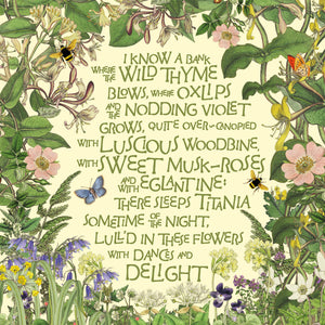 Greeting Card - I know a bank where the wild thyme blows