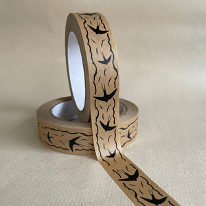 Kraft Paper Tape - Swallows in the sky