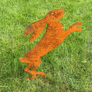 Hare Boxing - Sculptures - Rust