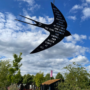 Bird - Swallow - with poetry - Hope is the thing with feathers - Emily Dickinson