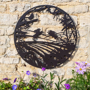 Wall Art - Hares boxing in a field