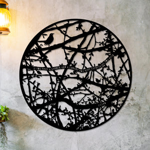 Wall Art - Hedgerow with Cicero quote - If you have a garden and a library you have everything you need