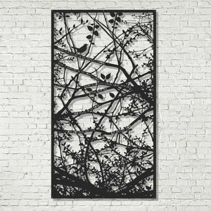 Screen Art - Hedgerow with Byron, Blackbird, and Wren