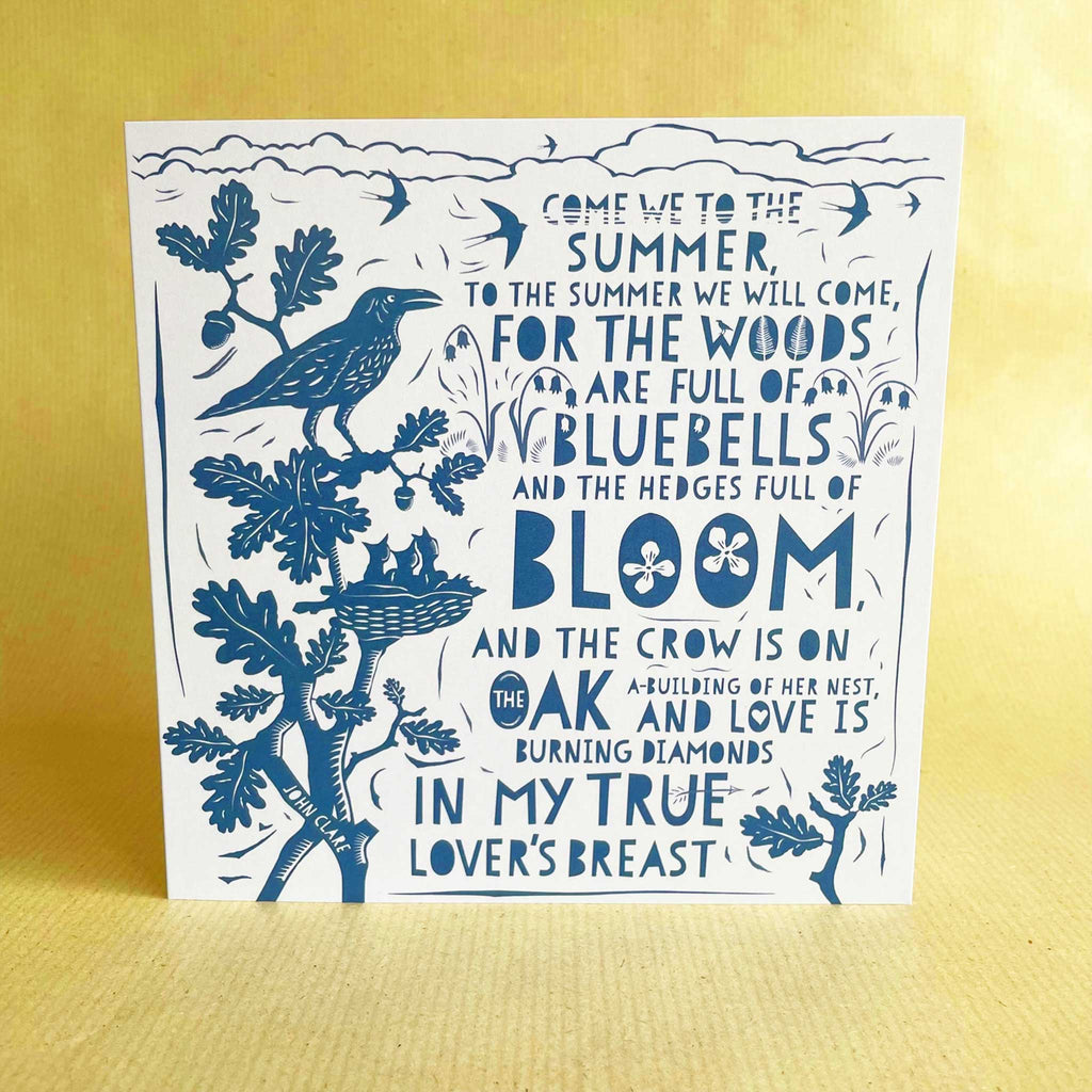 Greeting Card - Come we to the Summer - John clare