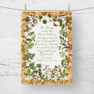 Tea towel - Jane Austen's Autumn Fruit