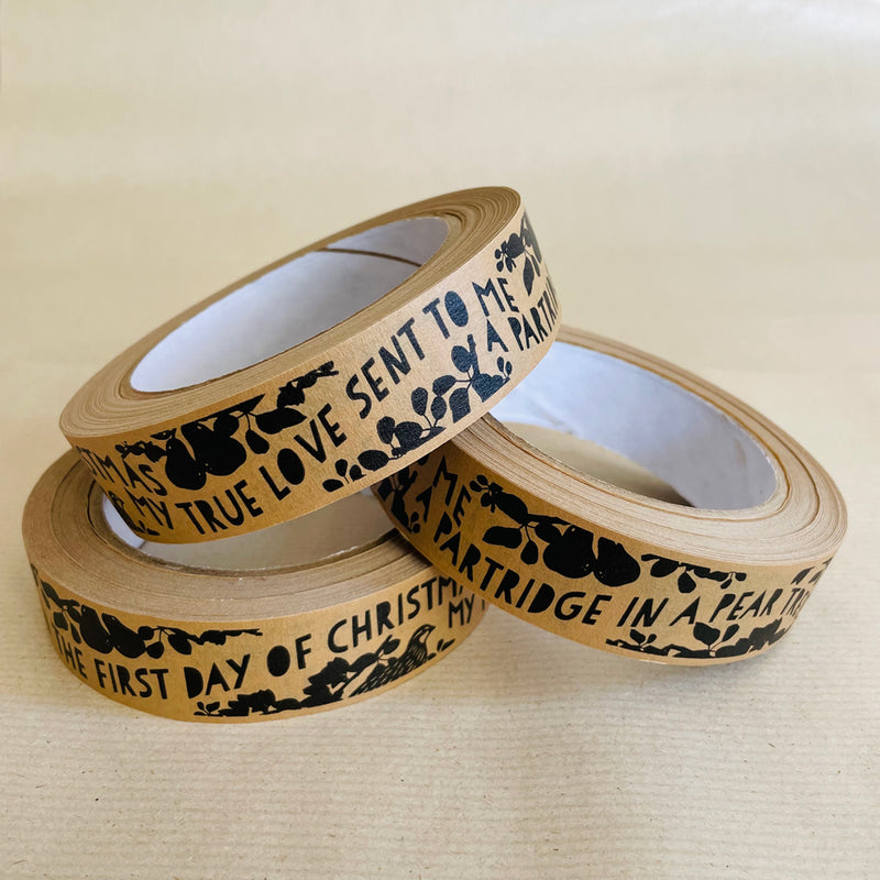 Kraft Paper Tape - Christmas - A partridge in a pear tree – A Blackbird ...