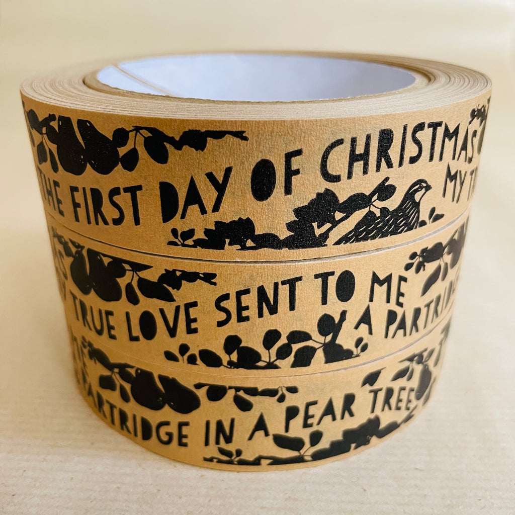 Kraft Paper Tape - Christmas - A partridge in a pear tree