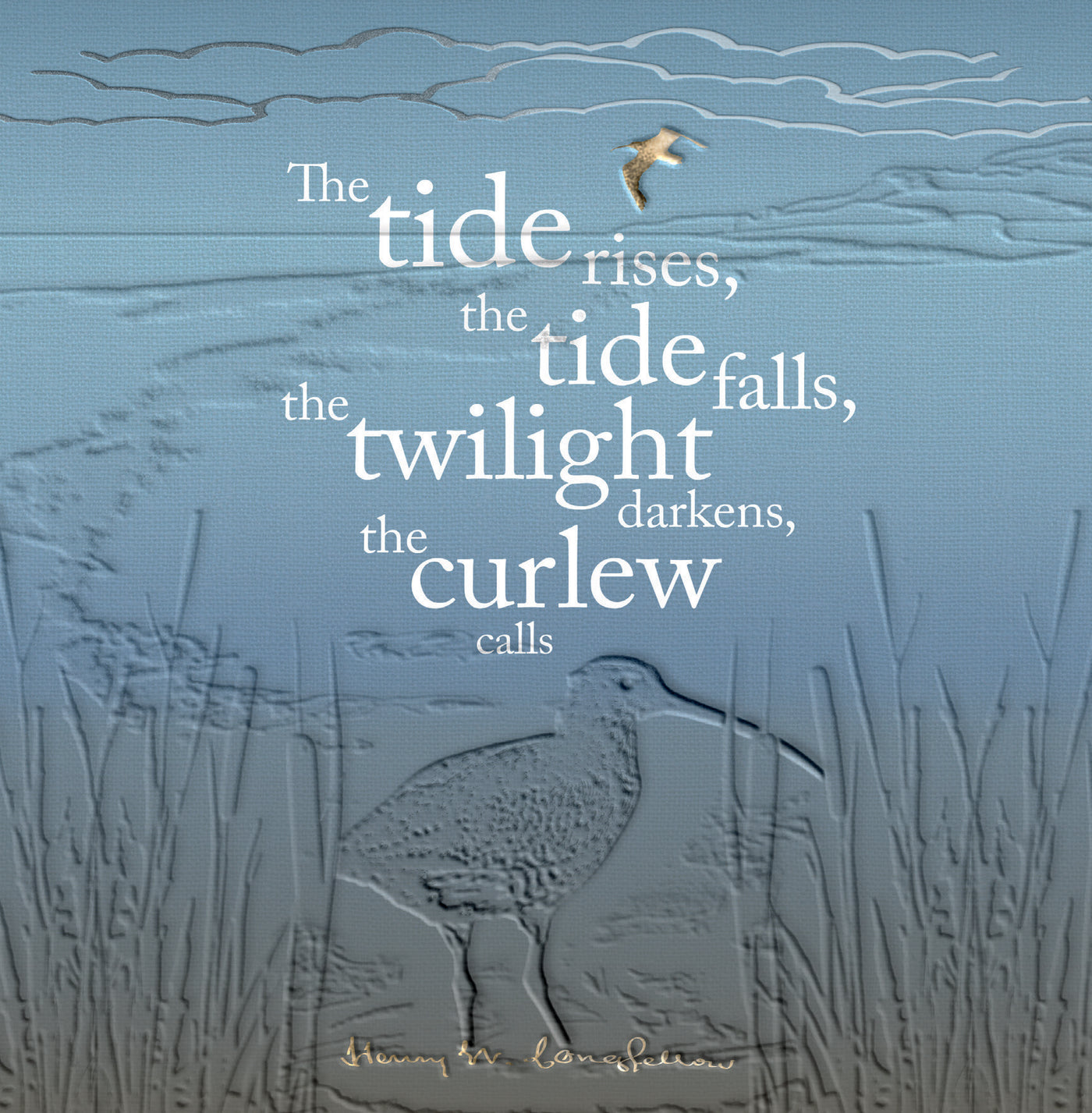 A Rising Tide Rises Greeting Card - The tide rises – A Blackbird Sang