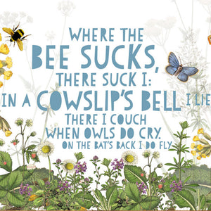 Drum Lampshade - Where the bee sucks... | The Tempest
