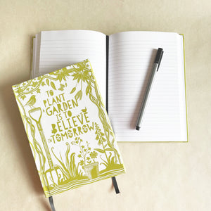 Notebook - To plant a garden is to believe in tomorrow - Hepburn