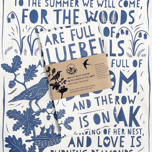 Tea-towel - Come we to the Summer - John Clare