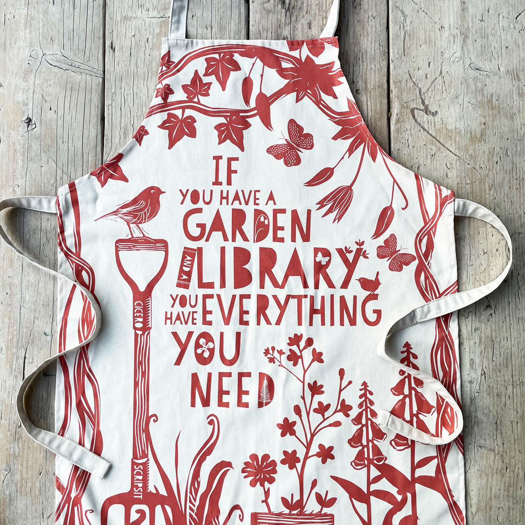 Library Apron Apron If you have a garden and a library Cicero – A Blackbird Sang