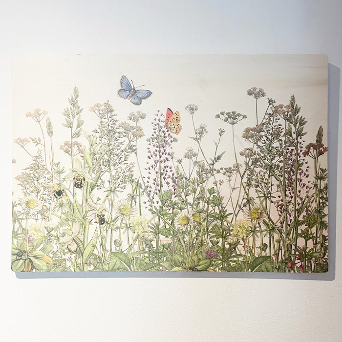 Printed Poplar Wall Art - Flower Meadow - Landscape