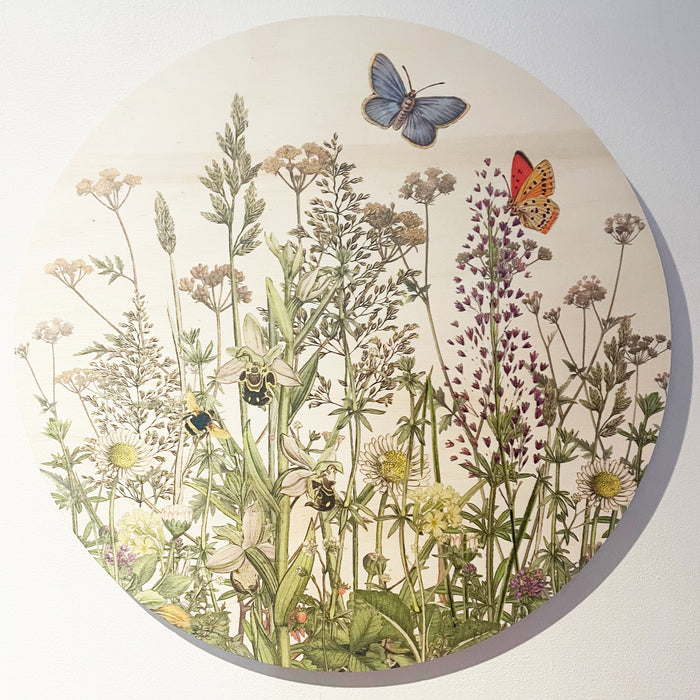 Printed Poplar Wall Art - Flower Meadow