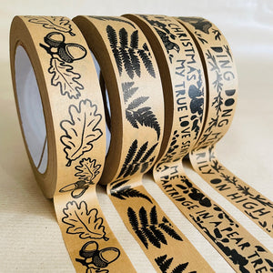 Kraft Paper Tape - Christmas - A partridge in a pear tree