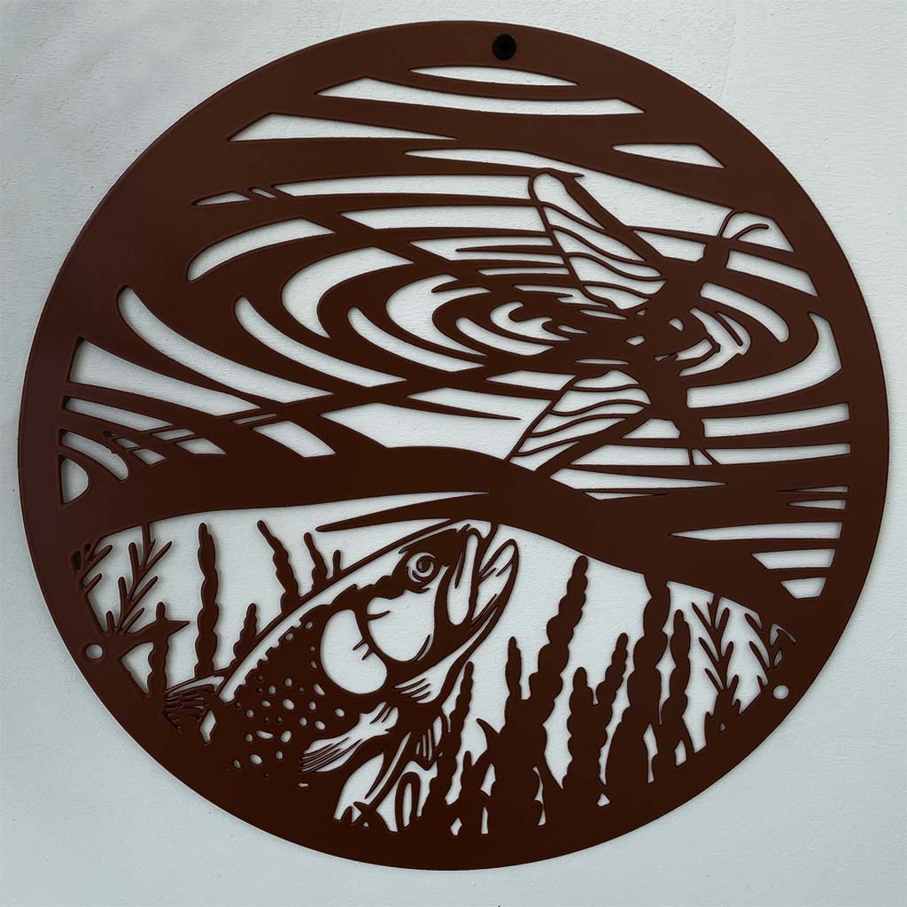 Wall Art - Trout rising to Mayfly - River Test, Leckford