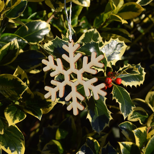 Christmas Decorations - Snowflake - Layered Poplar Eco Plywood