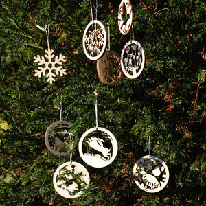 Christmas Decorations - Kingfisher and Willow - Layered Poplar Eco Plywood